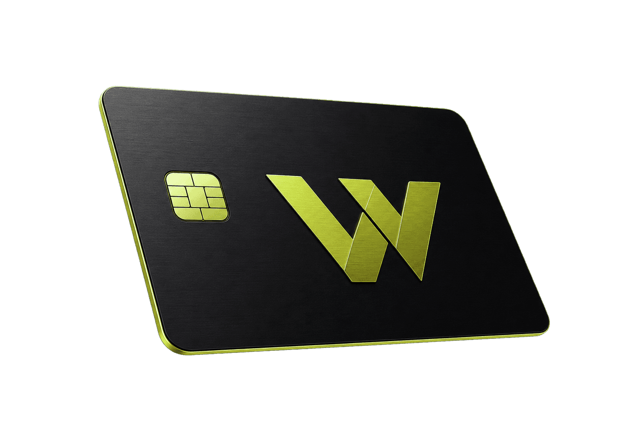 Black and gold WorldStreet payment card